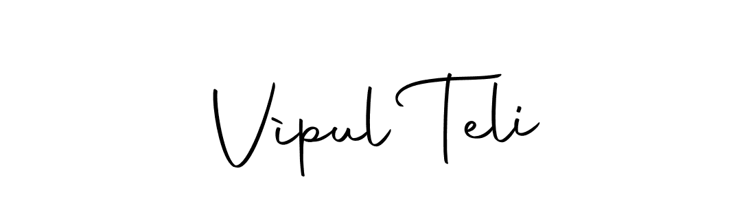 if you are searching for the best signature style for your name Vìpul Teli. so please give up your signature search. here we have designed multiple signature styles  using Autography-DOLnW. Vìpul Teli signature style 10 images and pictures png