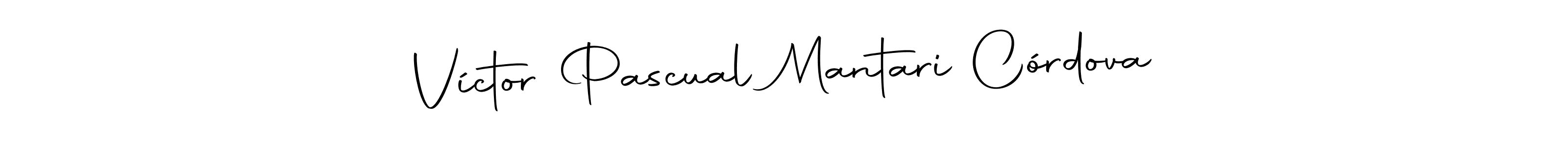 Design your own signature with our free online signature maker. With this signature software, you can create a handwritten (Autography-DOLnW) signature for name Víctor Pascual Mantari Córdova. Víctor Pascual Mantari Córdova signature style 10 images and pictures png