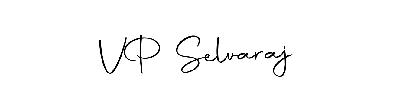 How to make V  P Selvaraj name signature. Use Autography-DOLnW style for creating short signs online. This is the latest handwritten sign. V  P Selvaraj signature style 10 images and pictures png