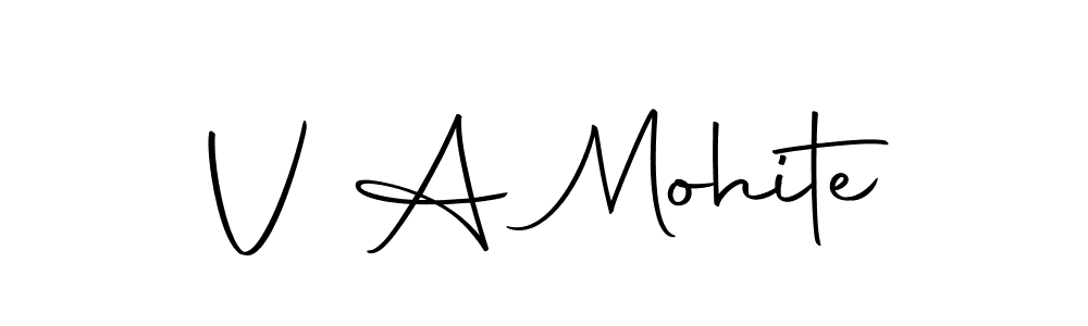 Also we have V A Mohite name is the best signature style. Create professional handwritten signature collection using Autography-DOLnW autograph style. V A Mohite signature style 10 images and pictures png