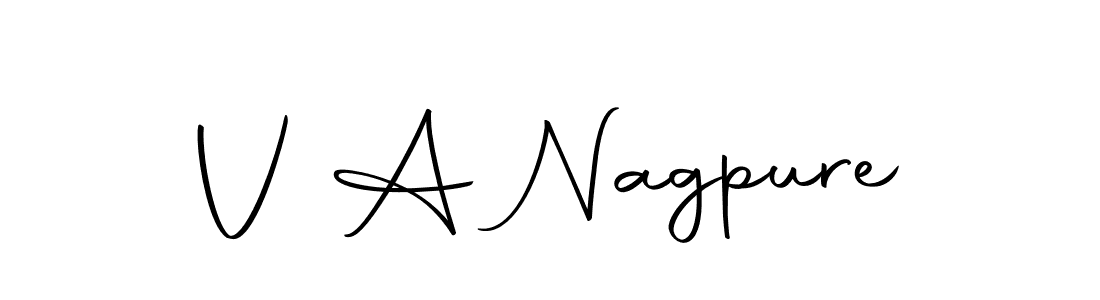 You should practise on your own different ways (Autography-DOLnW) to write your name (V A Nagpure) in signature. don't let someone else do it for you. V A Nagpure signature style 10 images and pictures png