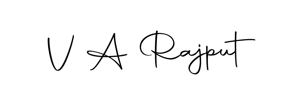 You should practise on your own different ways (Autography-DOLnW) to write your name (V A Rajput) in signature. don't let someone else do it for you. V A Rajput signature style 10 images and pictures png