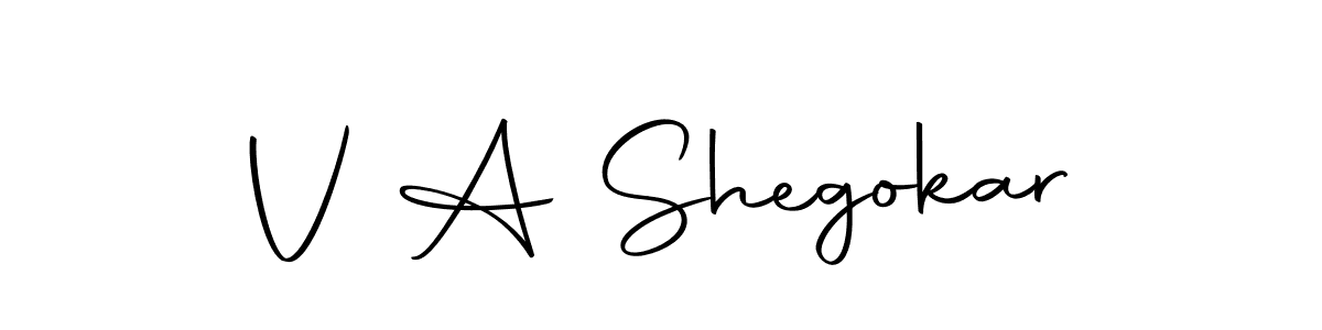 How to make V A Shegokar signature? Autography-DOLnW is a professional autograph style. Create handwritten signature for V A Shegokar name. V A Shegokar signature style 10 images and pictures png