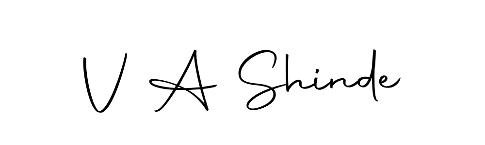 Use a signature maker to create a handwritten signature online. With this signature software, you can design (Autography-DOLnW) your own signature for name V A Shinde. V A Shinde signature style 10 images and pictures png