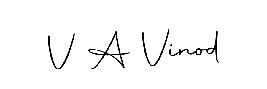 The best way (Autography-DOLnW) to make a short signature is to pick only two or three words in your name. The name V A Vinod include a total of six letters. For converting this name. V A Vinod signature style 10 images and pictures png