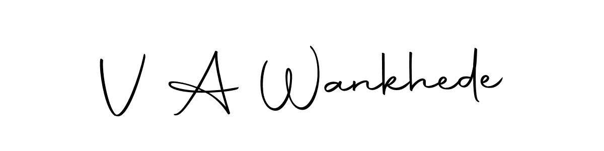 You should practise on your own different ways (Autography-DOLnW) to write your name (V A Wankhede) in signature. don't let someone else do it for you. V A Wankhede signature style 10 images and pictures png