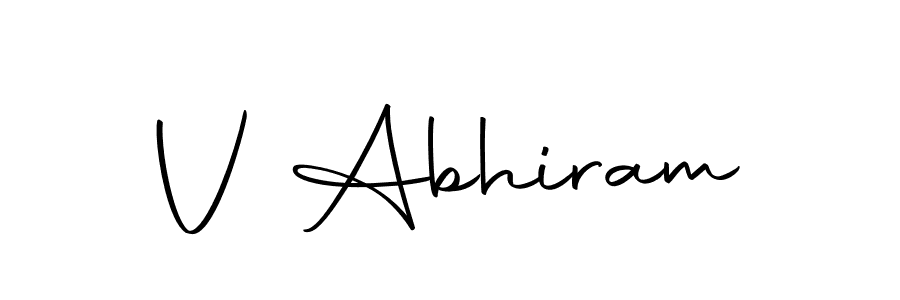 Design your own signature with our free online signature maker. With this signature software, you can create a handwritten (Autography-DOLnW) signature for name V Abhiram. V Abhiram signature style 10 images and pictures png