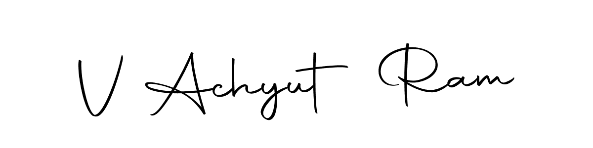 Make a beautiful signature design for name V Achyut Ram. Use this online signature maker to create a handwritten signature for free. V Achyut Ram signature style 10 images and pictures png