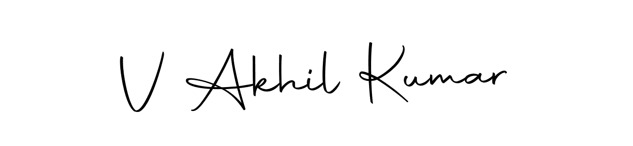 Design your own signature with our free online signature maker. With this signature software, you can create a handwritten (Autography-DOLnW) signature for name V Akhil Kumar. V Akhil Kumar signature style 10 images and pictures png