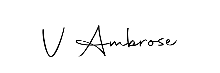 if you are searching for the best signature style for your name V Ambrose. so please give up your signature search. here we have designed multiple signature styles  using Autography-DOLnW. V Ambrose signature style 10 images and pictures png