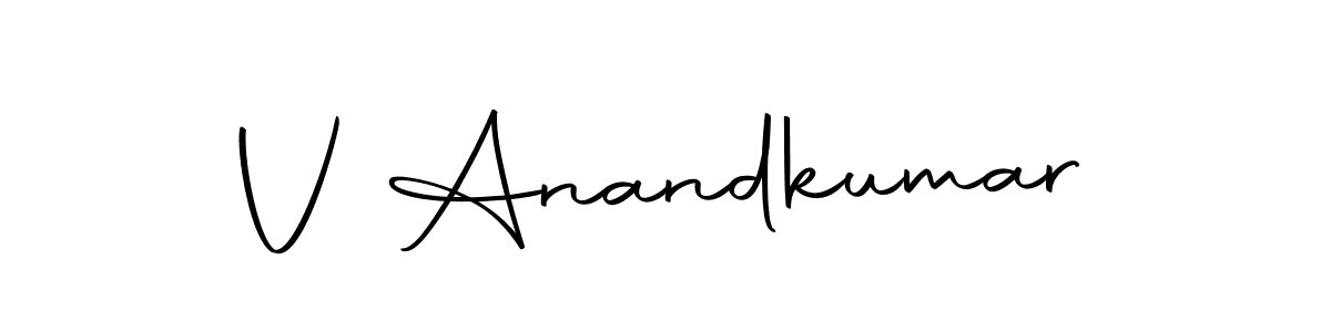 How to make V Anandkumar name signature. Use Autography-DOLnW style for creating short signs online. This is the latest handwritten sign. V Anandkumar signature style 10 images and pictures png