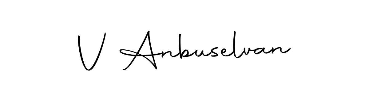It looks lik you need a new signature style for name V Anbuselvan. Design unique handwritten (Autography-DOLnW) signature with our free signature maker in just a few clicks. V Anbuselvan signature style 10 images and pictures png