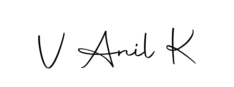 How to make V Anil K signature? Autography-DOLnW is a professional autograph style. Create handwritten signature for V Anil K name. V Anil K signature style 10 images and pictures png
