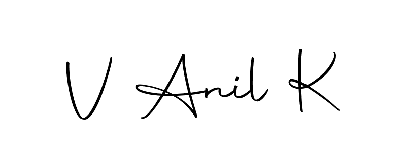 Also You can easily find your signature by using the search form. We will create V Anil K name handwritten signature images for you free of cost using Autography-DOLnW sign style. V Anil K signature style 10 images and pictures png