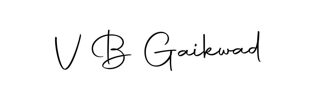 How to make V B Gaikwad name signature. Use Autography-DOLnW style for creating short signs online. This is the latest handwritten sign. V B Gaikwad signature style 10 images and pictures png