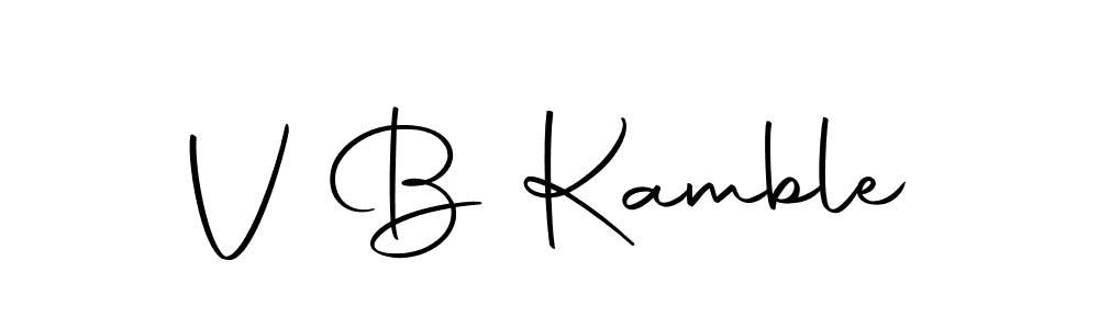 How to make V B Kamble name signature. Use Autography-DOLnW style for creating short signs online. This is the latest handwritten sign. V B Kamble signature style 10 images and pictures png