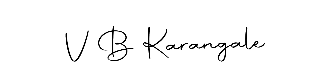 How to make V B Karangale signature? Autography-DOLnW is a professional autograph style. Create handwritten signature for V B Karangale name. V B Karangale signature style 10 images and pictures png