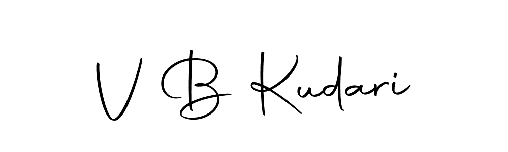 How to make V B Kudari name signature. Use Autography-DOLnW style for creating short signs online. This is the latest handwritten sign. V B Kudari signature style 10 images and pictures png