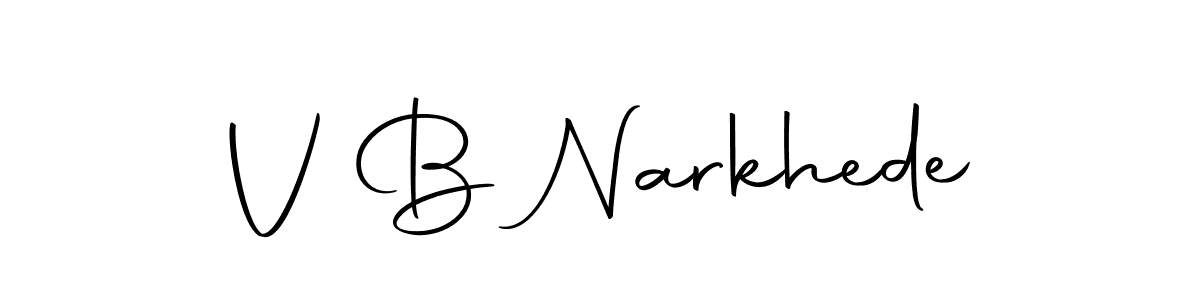 Use a signature maker to create a handwritten signature online. With this signature software, you can design (Autography-DOLnW) your own signature for name V B Narkhede. V B Narkhede signature style 10 images and pictures png