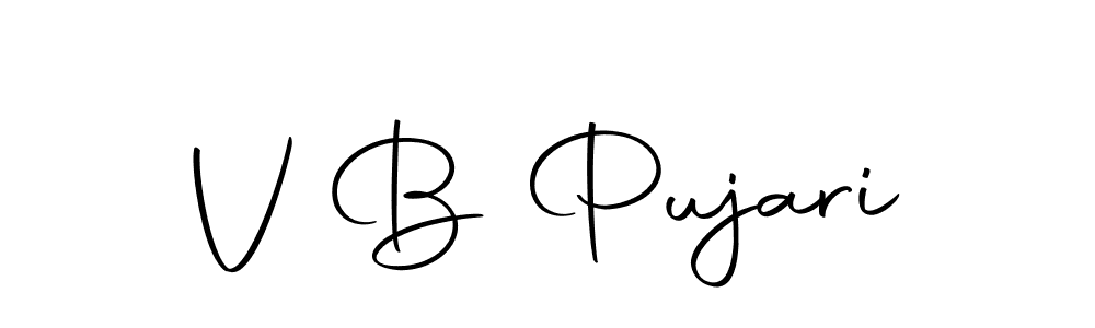 Create a beautiful signature design for name V B Pujari. With this signature (Autography-DOLnW) fonts, you can make a handwritten signature for free. V B Pujari signature style 10 images and pictures png