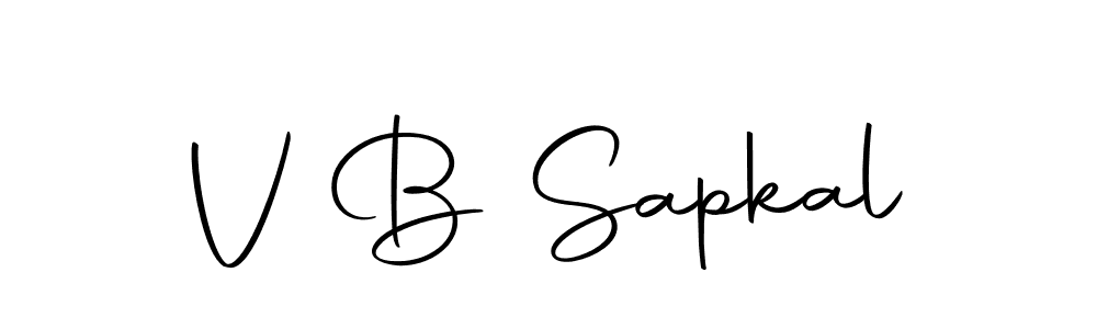 Design your own signature with our free online signature maker. With this signature software, you can create a handwritten (Autography-DOLnW) signature for name V B Sapkal. V B Sapkal signature style 10 images and pictures png