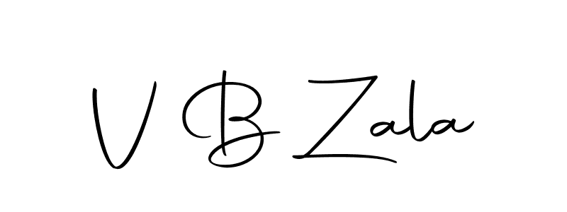 Create a beautiful signature design for name V B Zala. With this signature (Autography-DOLnW) fonts, you can make a handwritten signature for free. V B Zala signature style 10 images and pictures png