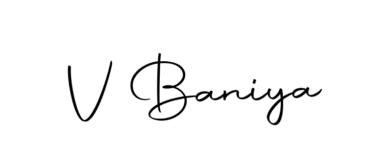 Also we have V Baniya name is the best signature style. Create professional handwritten signature collection using Autography-DOLnW autograph style. V Baniya signature style 10 images and pictures png