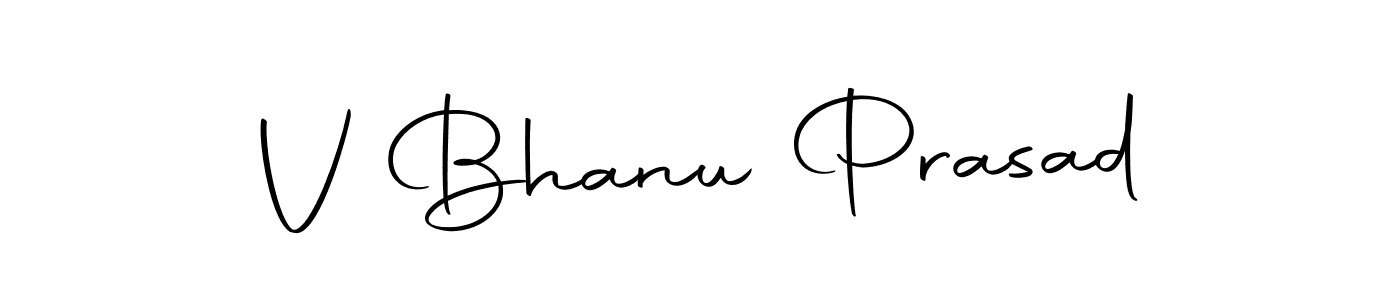 How to make V Bhanu Prasad name signature. Use Autography-DOLnW style for creating short signs online. This is the latest handwritten sign. V Bhanu Prasad signature style 10 images and pictures png