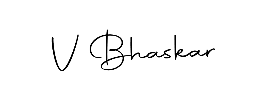 How to make V Bhaskar name signature. Use Autography-DOLnW style for creating short signs online. This is the latest handwritten sign. V Bhaskar signature style 10 images and pictures png