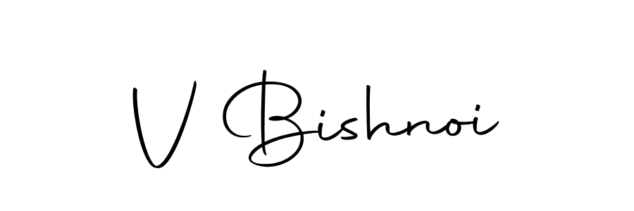 Create a beautiful signature design for name V Bishnoi. With this signature (Autography-DOLnW) fonts, you can make a handwritten signature for free. V Bishnoi signature style 10 images and pictures png