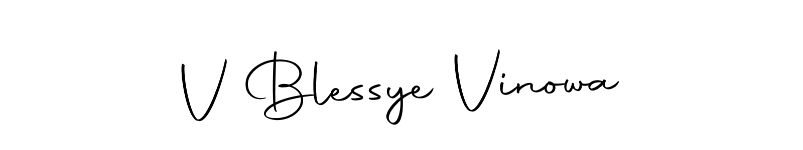 V Blessye Vinowa stylish signature style. Best Handwritten Sign (Autography-DOLnW) for my name. Handwritten Signature Collection Ideas for my name V Blessye Vinowa. V Blessye Vinowa signature style 10 images and pictures png