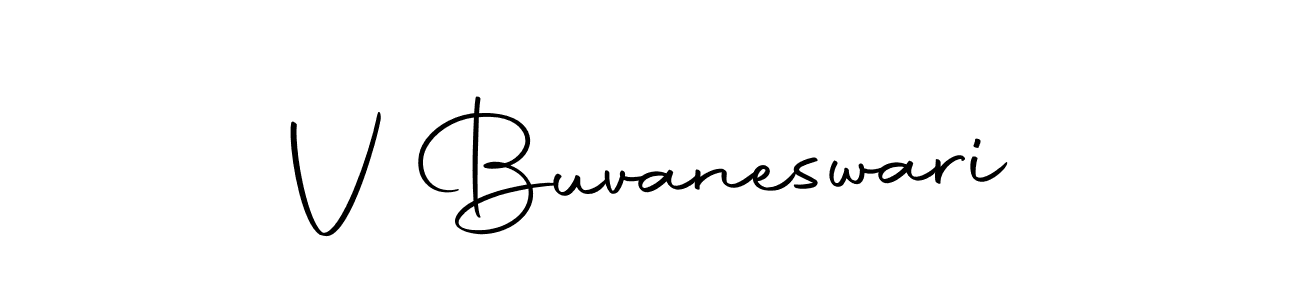 Design your own signature with our free online signature maker. With this signature software, you can create a handwritten (Autography-DOLnW) signature for name V Buvaneswari. V Buvaneswari signature style 10 images and pictures png