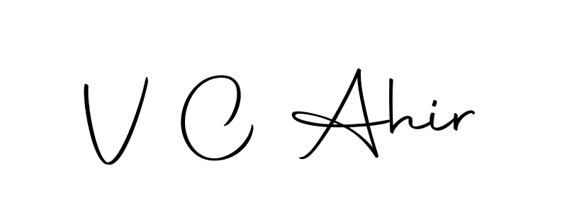 How to make V C Ahir signature? Autography-DOLnW is a professional autograph style. Create handwritten signature for V C Ahir name. V C Ahir signature style 10 images and pictures png