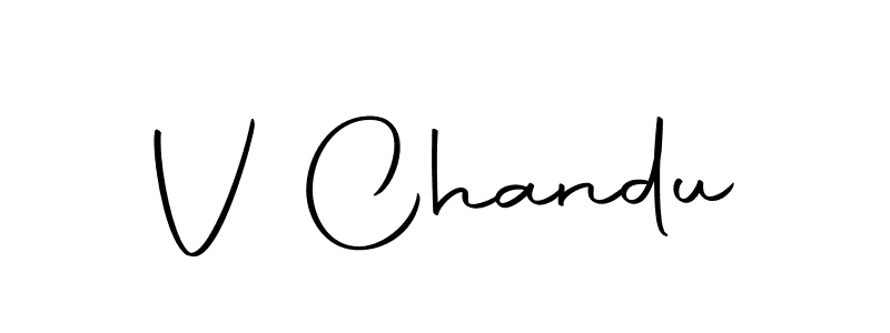 Design your own signature with our free online signature maker. With this signature software, you can create a handwritten (Autography-DOLnW) signature for name V Chandu. V Chandu signature style 10 images and pictures png