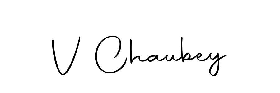 Design your own signature with our free online signature maker. With this signature software, you can create a handwritten (Autography-DOLnW) signature for name V Chaubey. V Chaubey signature style 10 images and pictures png