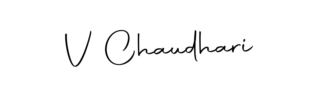 Use a signature maker to create a handwritten signature online. With this signature software, you can design (Autography-DOLnW) your own signature for name V Chaudhari. V Chaudhari signature style 10 images and pictures png