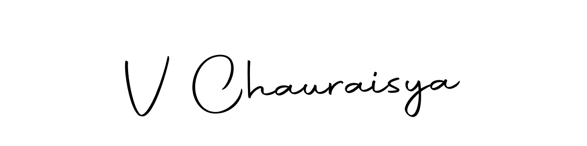 Use a signature maker to create a handwritten signature online. With this signature software, you can design (Autography-DOLnW) your own signature for name V Chauraisya. V Chauraisya signature style 10 images and pictures png