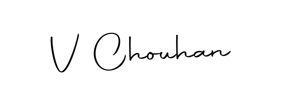 Create a beautiful signature design for name V Chouhan. With this signature (Autography-DOLnW) fonts, you can make a handwritten signature for free. V Chouhan signature style 10 images and pictures png