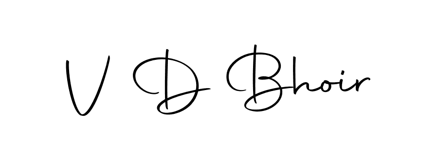 Autography-DOLnW is a professional signature style that is perfect for those who want to add a touch of class to their signature. It is also a great choice for those who want to make their signature more unique. Get V D Bhoir name to fancy signature for free. V D Bhoir signature style 10 images and pictures png
