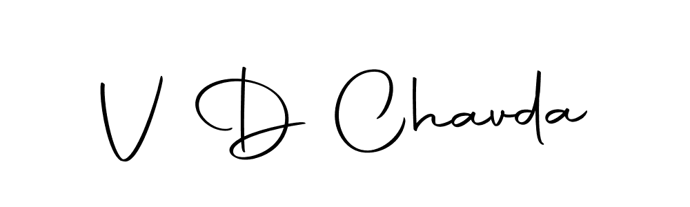 You should practise on your own different ways (Autography-DOLnW) to write your name (V D Chavda) in signature. don't let someone else do it for you. V D Chavda signature style 10 images and pictures png