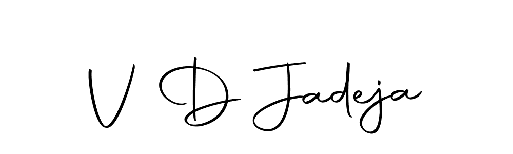 Also we have V D Jadeja name is the best signature style. Create professional handwritten signature collection using Autography-DOLnW autograph style. V D Jadeja signature style 10 images and pictures png