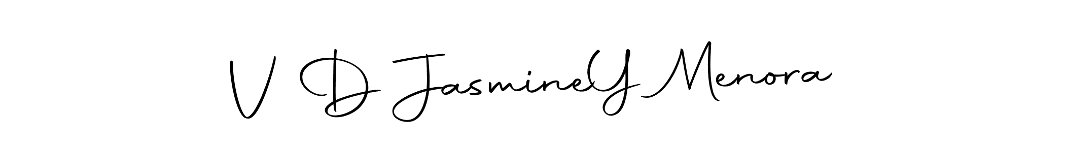 Make a beautiful signature design for name V D Jasmine  Y Menora. With this signature (Autography-DOLnW) style, you can create a handwritten signature for free. V D Jasmine  Y Menora signature style 10 images and pictures png