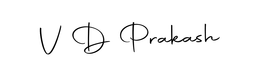 Make a beautiful signature design for name V D Prakash. With this signature (Autography-DOLnW) style, you can create a handwritten signature for free. V D Prakash signature style 10 images and pictures png