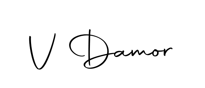 This is the best signature style for the V Damor name. Also you like these signature font (Autography-DOLnW). Mix name signature. V Damor signature style 10 images and pictures png