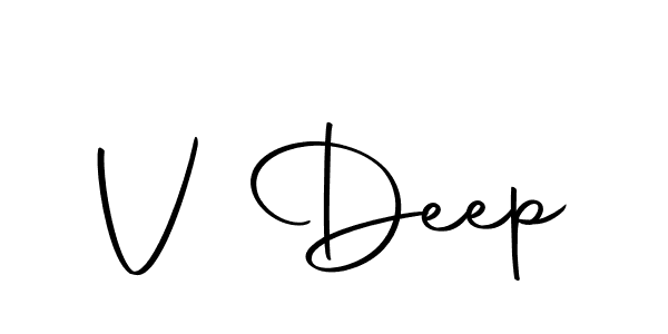 Create a beautiful signature design for name V Deep. With this signature (Autography-DOLnW) fonts, you can make a handwritten signature for free. V Deep signature style 10 images and pictures png