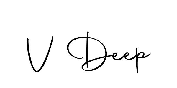 Create a beautiful signature design for name V Deep. With this signature (Autography-DOLnW) fonts, you can make a handwritten signature for free. V Deep signature style 10 images and pictures png