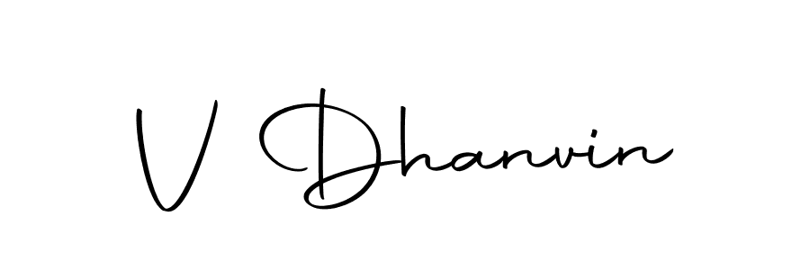 The best way (Autography-DOLnW) to make a short signature is to pick only two or three words in your name. The name V Dhanvin include a total of six letters. For converting this name. V Dhanvin signature style 10 images and pictures png