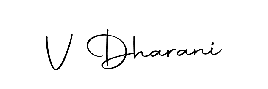 Design your own signature with our free online signature maker. With this signature software, you can create a handwritten (Autography-DOLnW) signature for name V Dharani. V Dharani signature style 10 images and pictures png