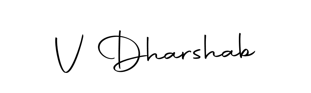 Also we have V Dharshab name is the best signature style. Create professional handwritten signature collection using Autography-DOLnW autograph style. V Dharshab signature style 10 images and pictures png