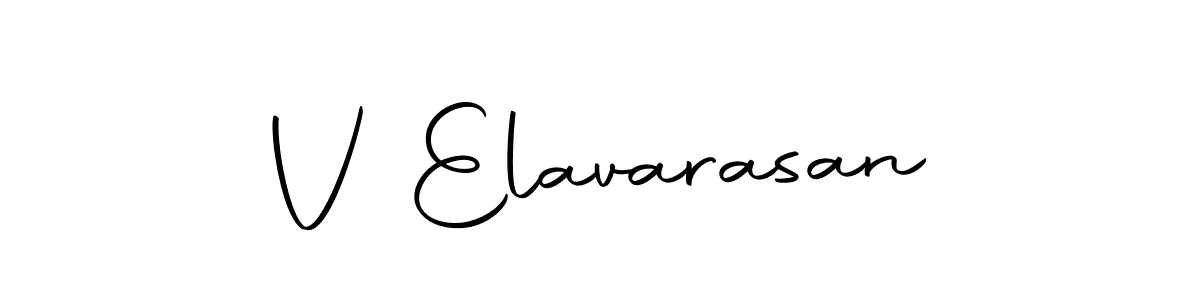 Design your own signature with our free online signature maker. With this signature software, you can create a handwritten (Autography-DOLnW) signature for name V Elavarasan. V Elavarasan signature style 10 images and pictures png